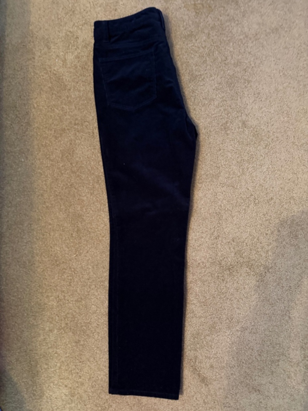 TALBOTS 10P NAVY HIGH-WAISTED STRAIGHT-LEG PINWALE CORDUROY PANTS